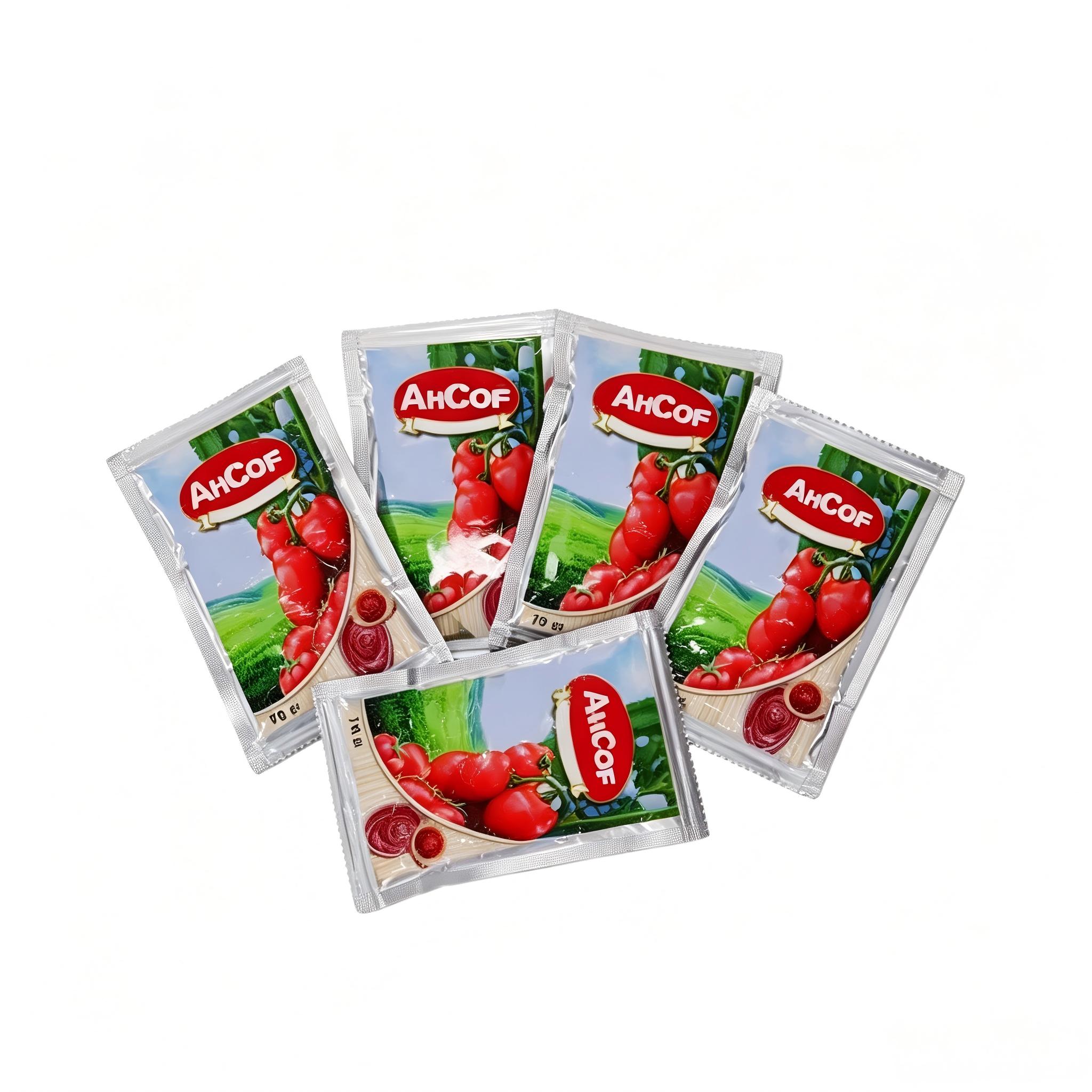 Sachê de Pasta de Tomate 70g para Atacado | Pasta de Tomate Pura para o Mercado Global