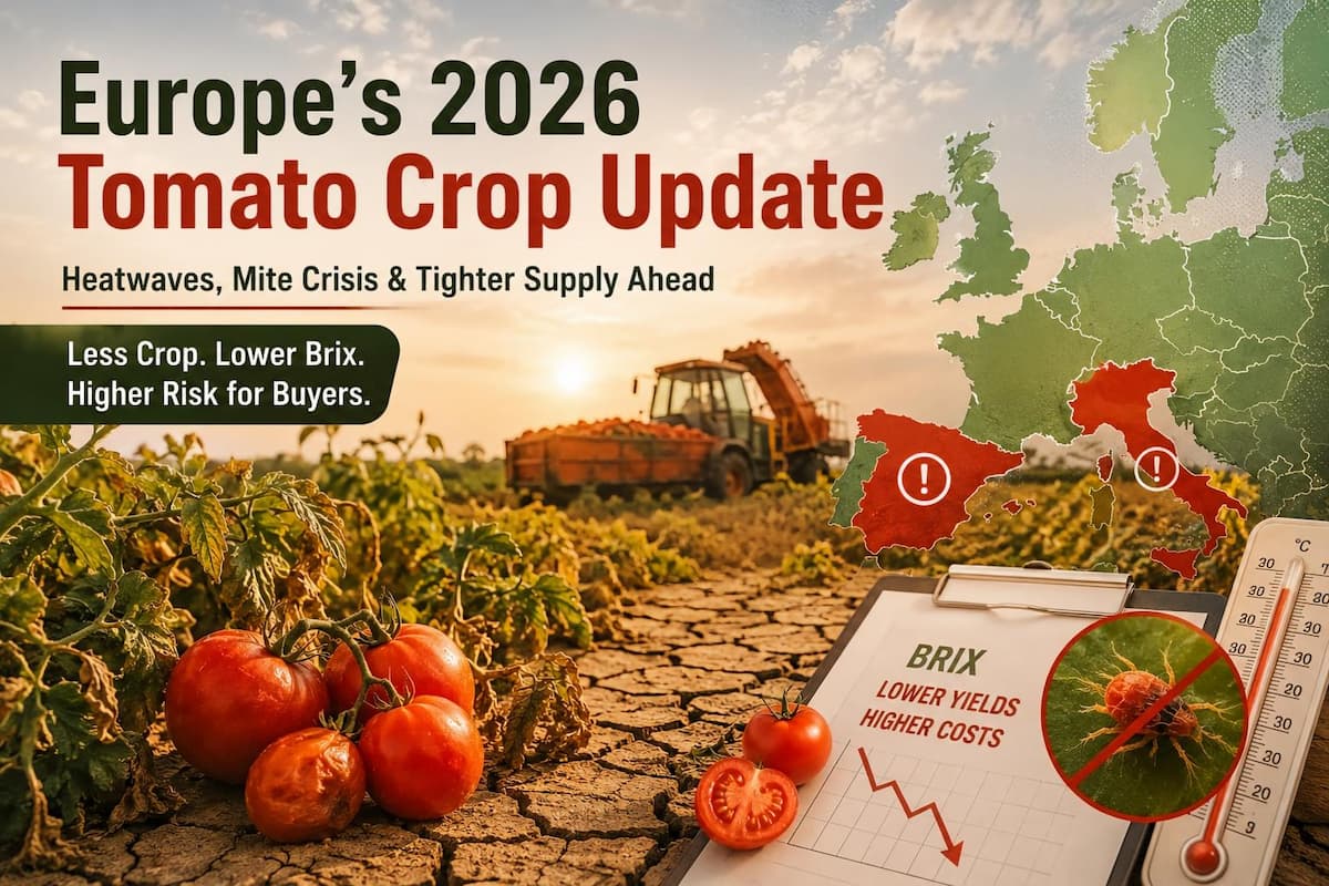 Escassez de pasta de tomate na Europa em 2026: por que os compradores estão recorrendo a fornecedores chineses?
